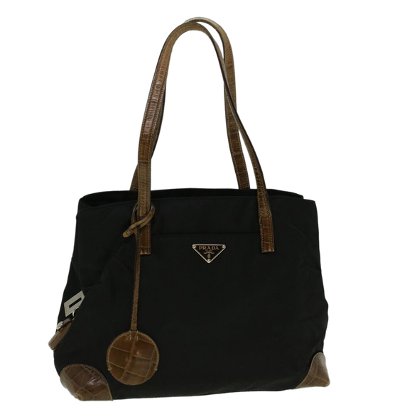 PRADA Hand Bag Nylon Black Auth 59229 - Picture 1 of 16